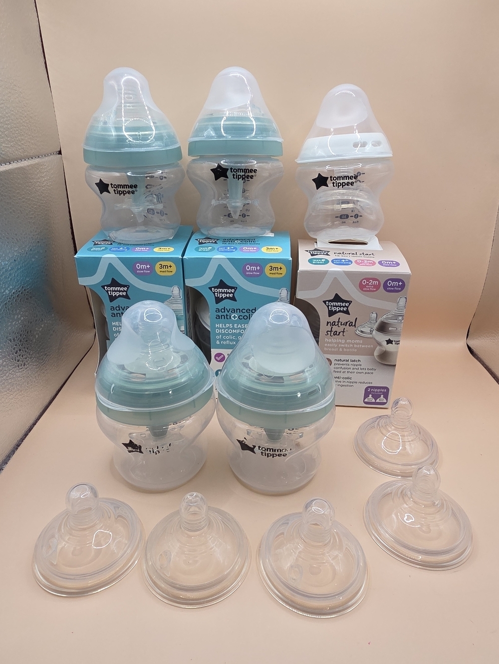 Tommee Tippee Advanced Anti-Colic Baby Bottles - New & Used Lot